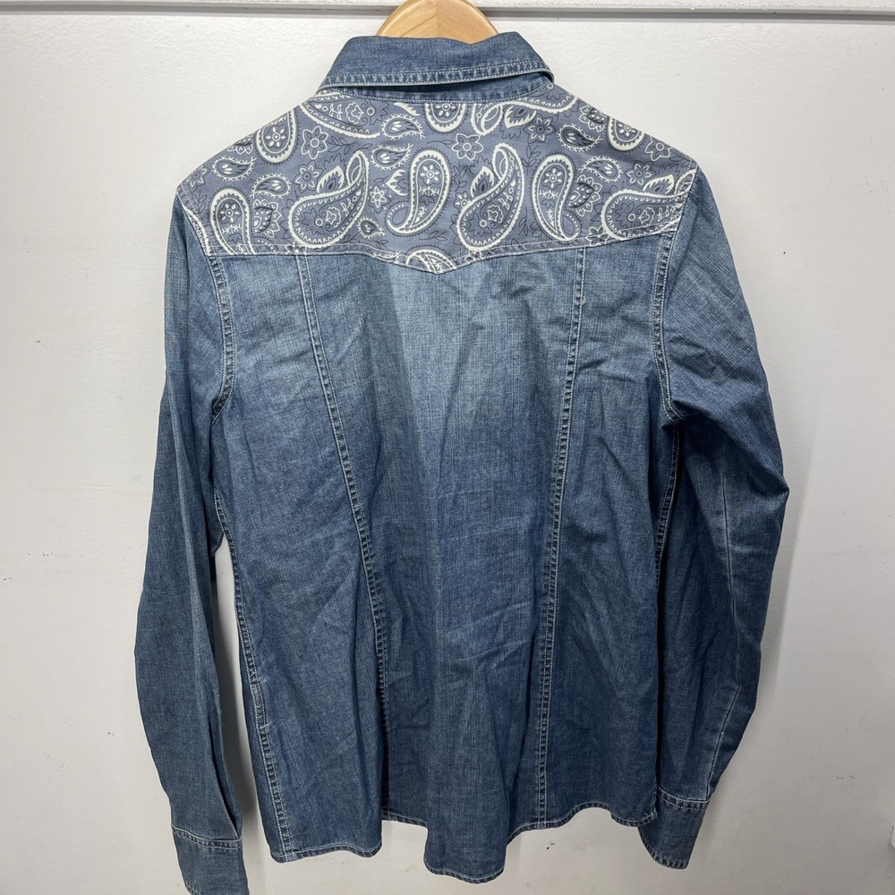 Vintage Harley Davidson Women's Large Pearl Snap Western Long Sleeve Button Up - Picture 8 of 14